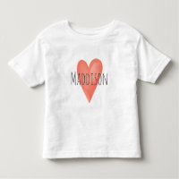 Girls Cute Girly Pink Watercolor Heart