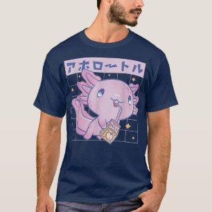 Girls Cute Japanese Cartoon Kawaii Axolotl Anime M T-Shirt