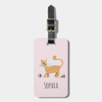 Girls Cute Orange Ginger Tabby Cat Name Kids