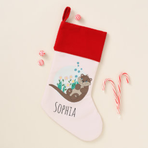 Otter Personalized Christmas Stockings