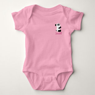 Girls Cute Panda Baby Bodysuit