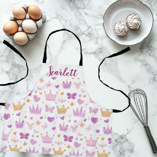 Girls Cute Personalized Princess Pattern Apron