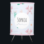 Girls Cute Pink Axolotl Pattern Kids Nursery Tripod Lamp<br><div class="desc">This cute kids tripod lamp features a unique pink axolotl pattern and can be personalized with your girls name. The quirky pattern also includes flowers,  river plants,  and waves. The perfect whimsical salamander-themed addition for your toddler's room or gender-neutral baby nursery!</div>