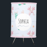 Girls Cute Pink Axolotl Pattern Kids Nursery Tripod Lamp<br><div class="desc">This cute kids tripod lamp features a unique pink axolotl pattern and can be personalized with your girls name. The quirky pattern also includes flowers,  river plants,  and waves. The perfect whimsical salamander-themed addition for your toddler's room or gender-neutral baby nursery!</div>