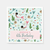 Girls Cute Pink Magical Under the Sea Birthday