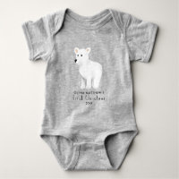 Girls Cute Winter Polar Bear First Christmas