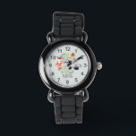 Girls Cute Woodland Forest Animals Fox & Name Kids Watch<br><div class="desc">This cute modern kids watch features watercolor British wildlife forest animals, including a fox, badger, squirrel, hare and greenery, and can be personalized with your girls name. With clear, easily readable numbers, this 'first' watch is great for kids or toddlers just starting out on learning the time. The perfect gender...</div>