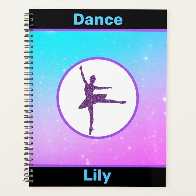 Girls Dance Pastel Personalized Planner (Front)