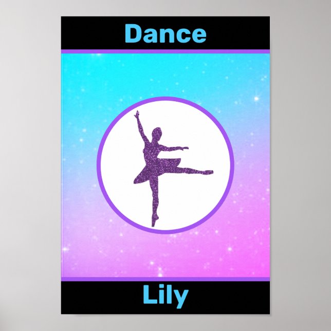 Girls Dance Pastel Personalized Poster (Front)