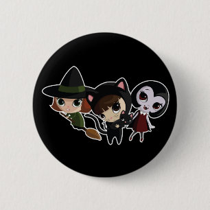 girls_dark 2 inch round button