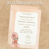 Girls Day Out Spa Bridal Shower Invitation
