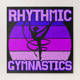 Girls Distressed Rhythmic Gymnastics Jigsaw Puzzle