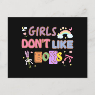 Girls Don't Like Boys Holiday Postcard