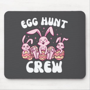 Girls Easter Bunnies Egg Hunt Crew Mouse Pad