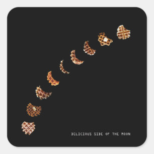GIRLS EATING SPAGHETTI SQUARE STICKER