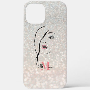 girl's face,glamourous , face, personalized modern iPhone 12 pro max case