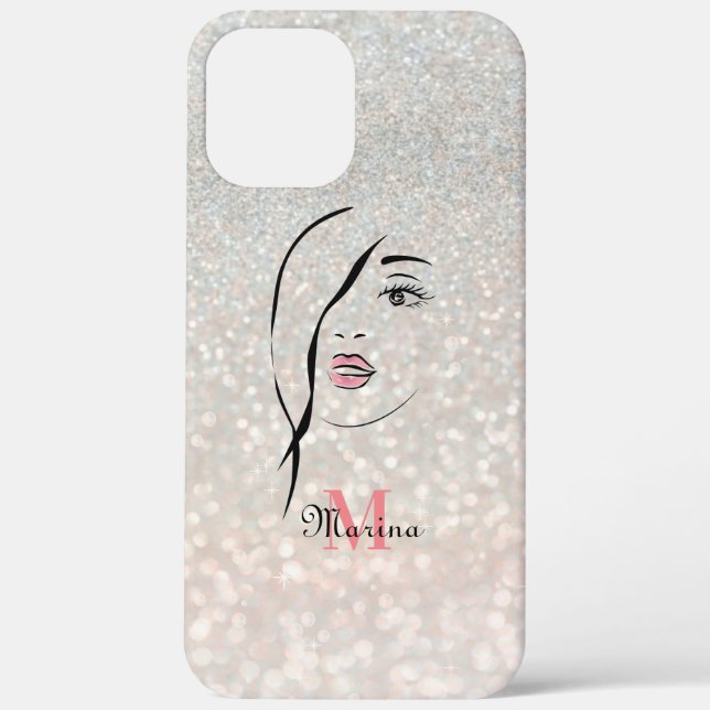 girl's face,glamourous , face, personalized modern Case-Mate iPhone case (Back)