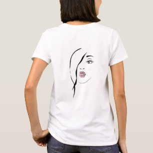 girl's face, glamourous, face, personalized modern T-Shirt