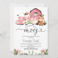 Girls Farm Have You Heard The Moos Baby Shower