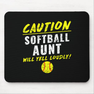 Girls Fastpitch Softll Aunt Funny Mouse Pad