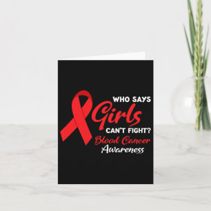 Girls Fight Blood Cancer Awareness Blood Cancer  Card