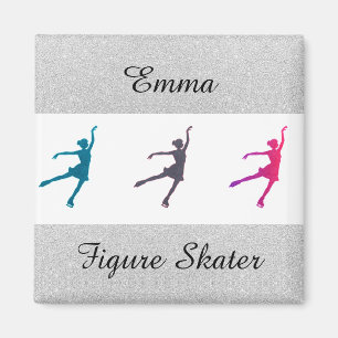 Girls Figure Skater / Ice Skating Personalized Magnet