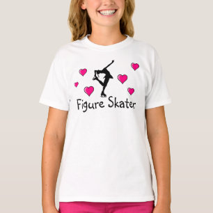 Girls, Figure Skater Shirt & Pink Hearts