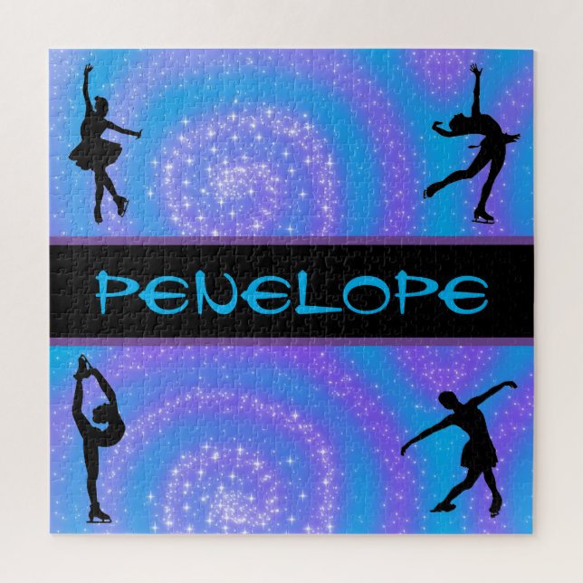 Girls Figure Skating Personalized Jigsaw Puzzle (Vertical)