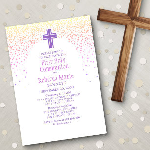 Girls' First Communion Invitation