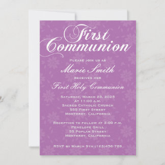 Girl's First Comunion Invitation