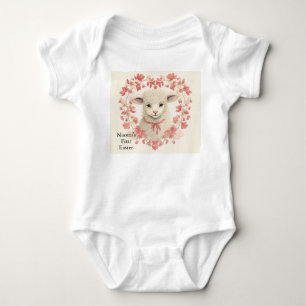 Girl's First Easter Add Name Cute Baby Bodysuit