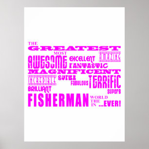 Girls Fishermen : Pink Greatest Fisherman Poster