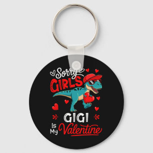 Girls Funny Joke Gigi Is My Valentine T-rex Sungle Keychain
