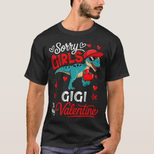 Girls Funny Joke Gigi Is My Valentine T-rex Sungle T-Shirt