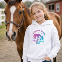 Girls Funny Winter Horse Hoodie