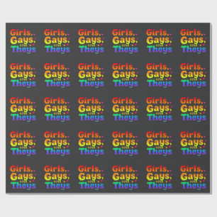 Girls, Gays, and They’s LGBT Pride Month Inclusion Wrapping Paper