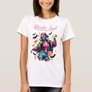 Girls Ghouls Night Out Adult Halloween Party T-Shirt