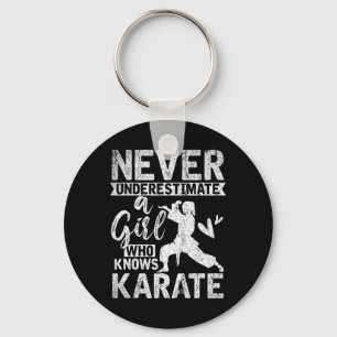 Girls Gift Never Underestimate A Girl Who Knows Ka Keychain