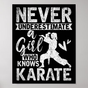 Girls Gift Never Underestimate A Girl Who Knows Ka Poster