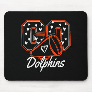 Girls Go Cheer Dolphins Sports Name Mouse Pad