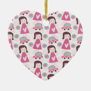 Girls Going Places Ceramic Ornament