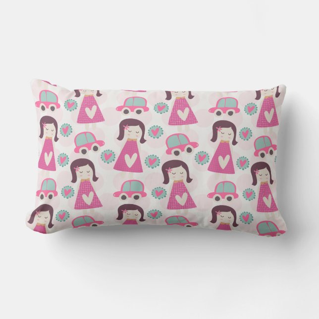 Girls Going Places Lumbar Pillow (Front)