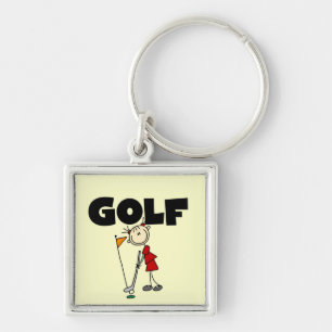 Girls GOLF T-shirts and Gifts Keychain