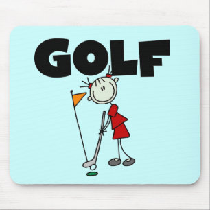 Girls GOLF T-shirts and Gifts Mouse Pad