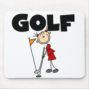 Girls GOLF Tshirts and Gifts Mouse Pad