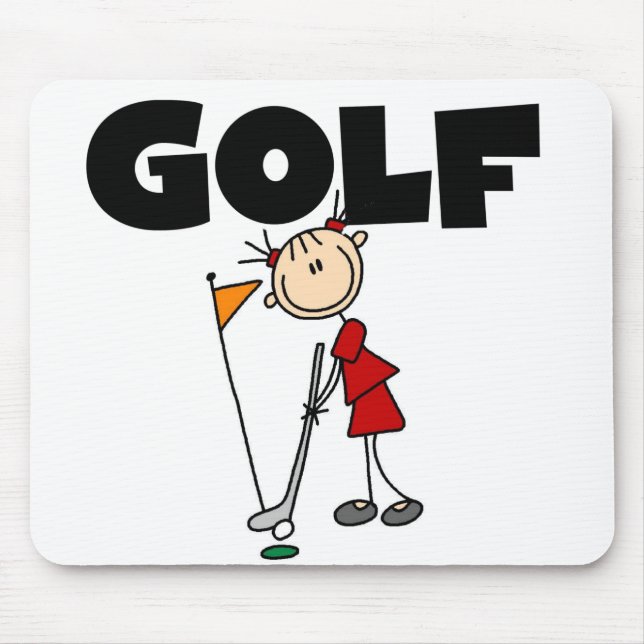 Girls GOLF Tshirts and Gifts Mouse Pad (Front)