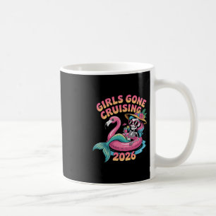 Girls Gone Cruising 2026 Mermaid Flamingo Vacation Coffee Mug