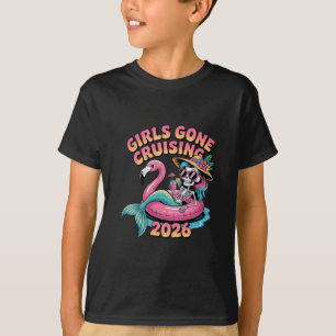 Girls Gone Cruising 2026 Mermaid Flamingo Vacation T-Shirt