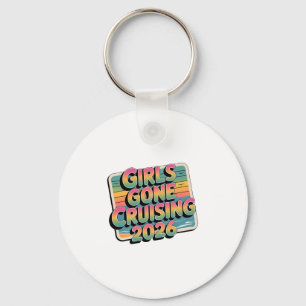 Girls Gone Cruising 2026 Postcard Cruise Vacation Keychain