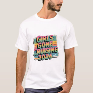 Girls Gone Cruising 2026 Postcard Cruise Vacation T-Shirt